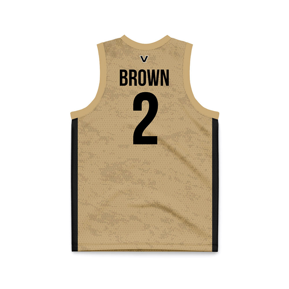 Vanderbilt - NCAA Women's Basketball : Jada Brown - Gold Basketball Jersey
