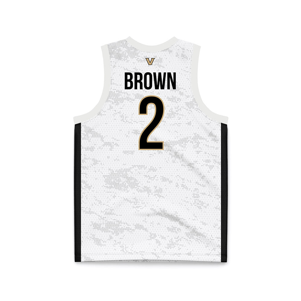 Vanderbilt - NCAA Women's Basketball : Jada Brown - White Basketball Jersey