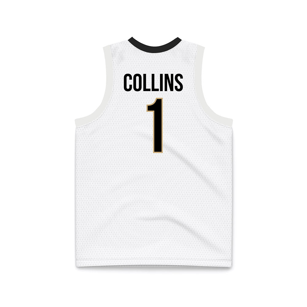 Vanderbilt - NCAA Men's Basketball : Frankie Collins - White Basketball Jersey-1