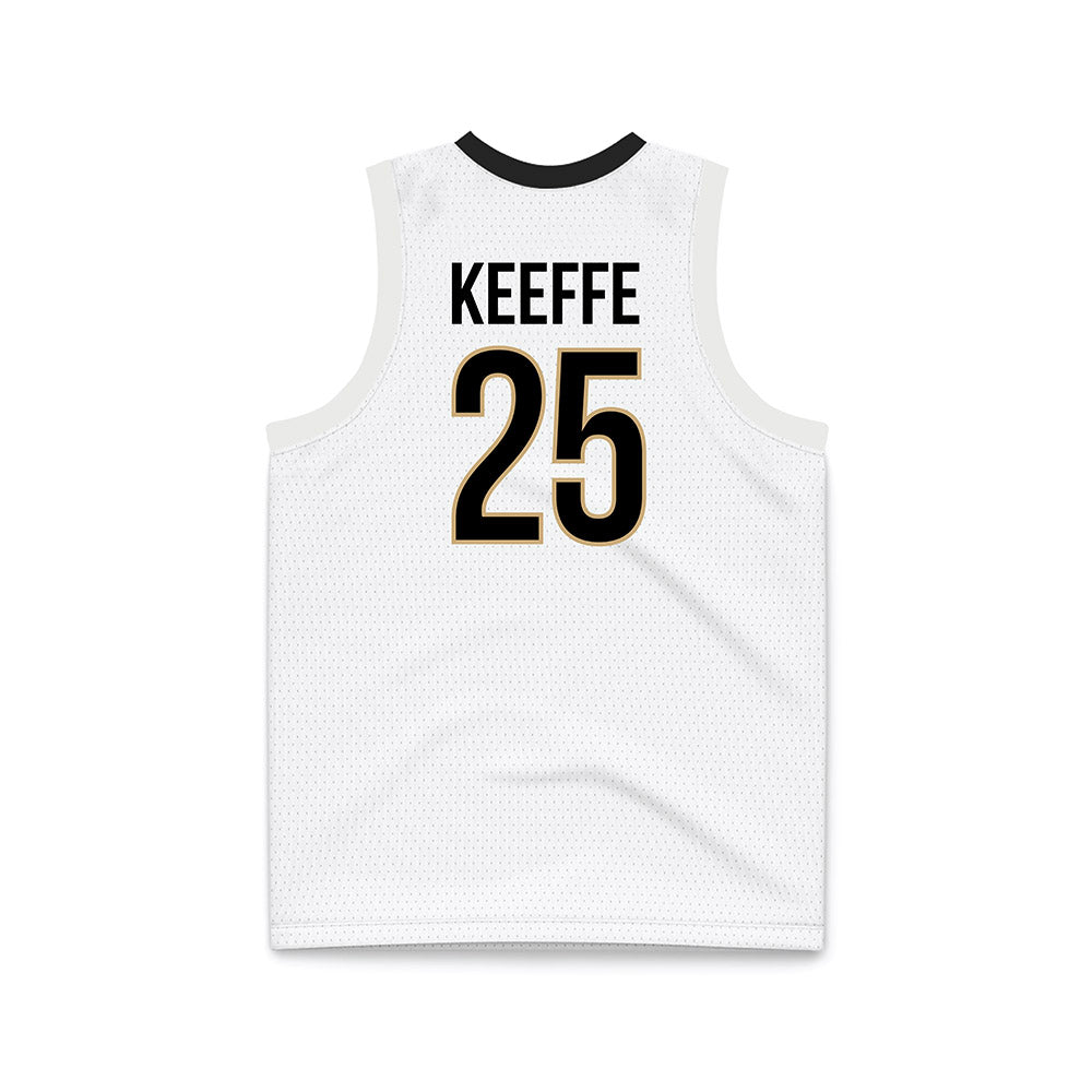 Vanderbilt - NCAA Men's Basketball : Miles Keeffe - White Basketball Jersey-1