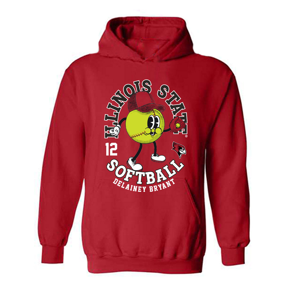 Illinois State - NCAA Softball : Delainey Bryant - Fashion Shersey Hooded Sweatshirt-0