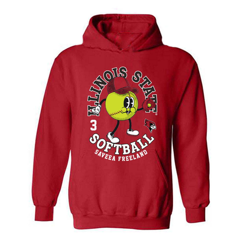Illinois State - NCAA Softball : Saveea Freeland - Fashion Shersey Hooded Sweatshirt-0