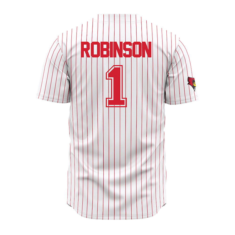 Illinois State - NCAA Baseball : Shai Robinson - Pinstripe Jersey-1