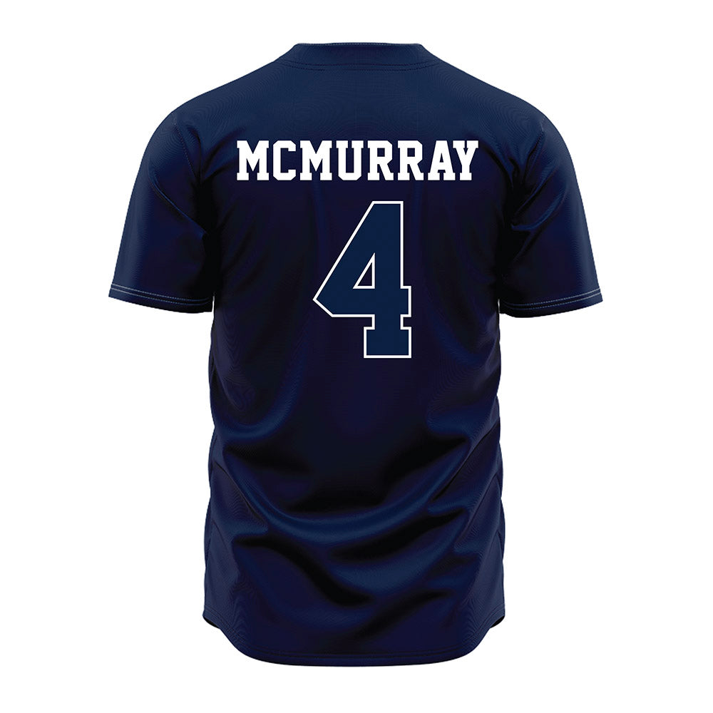 Oral Roberts - NCAA Baseball : Tanner McMurray - Navy Jersey-1