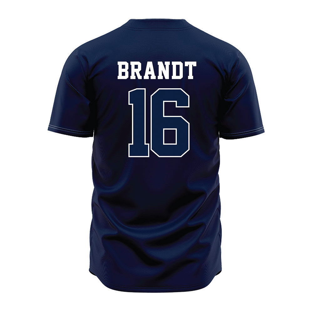 Oral Roberts - NCAA Baseball : Matthew Brandt - Navy Jersey-1