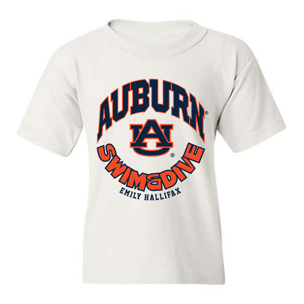 Auburn - NCAA Women's Swimming & Diving : Emily HALLIFAX - Fashion Shersey Youth T-Shirt-0