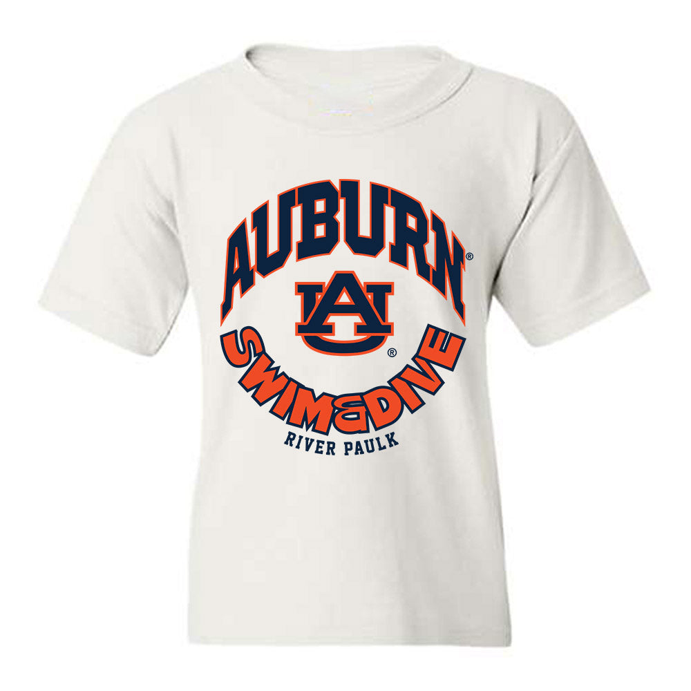 Auburn - NCAA Men's Swimming & Diving : River Paulk - Fashion Shersey Youth T-Shirt-0