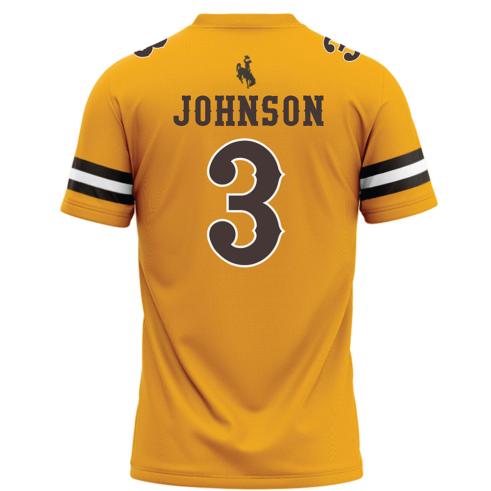 Wyoming - NCAA Football : Andrew Johnson - Gold Football Jersey