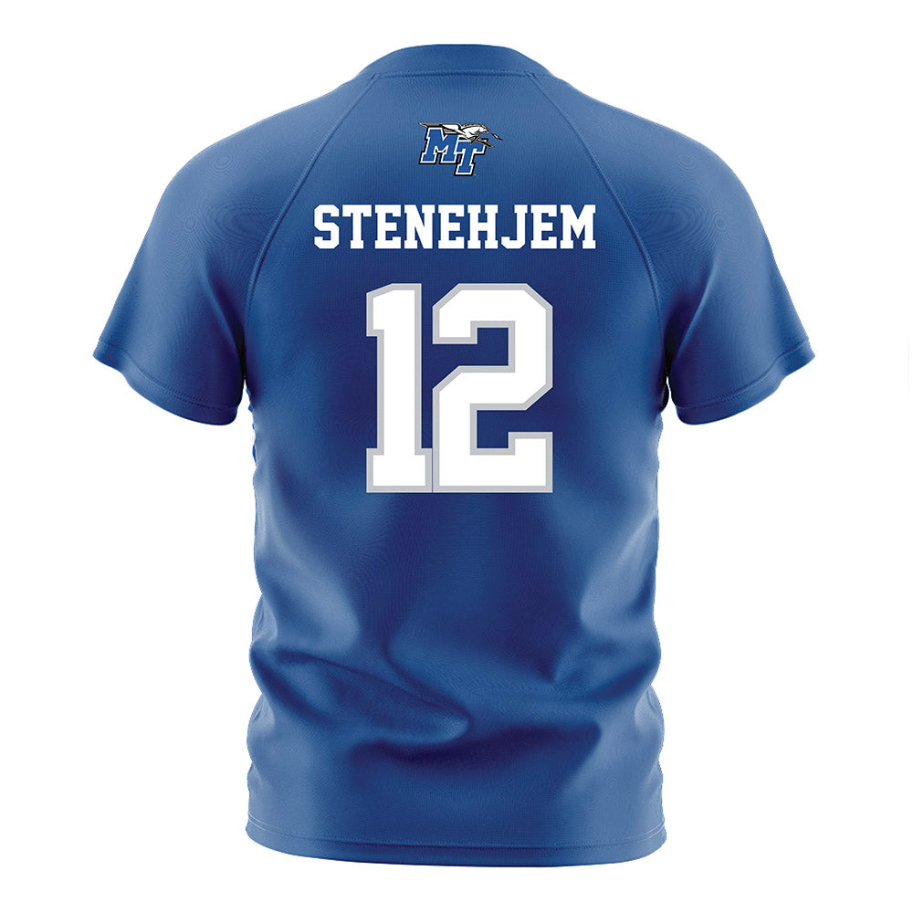 MTSU - NCAA Women's Soccer : Mya Stenehjem - Blue Soccer Jersey-1