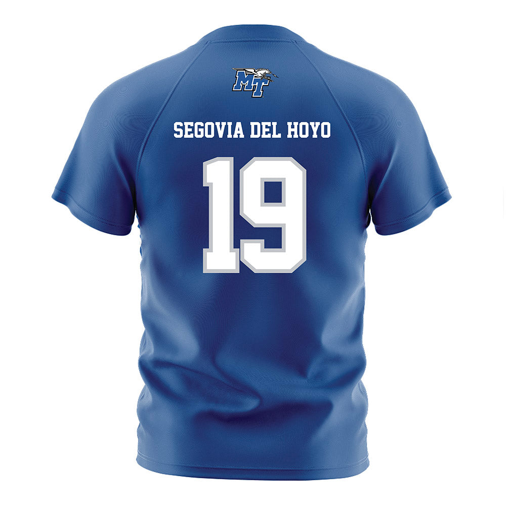 MTSU - NCAA Women's Soccer : Sandra Segovia del Hoyo - Blue Soccer Jersey-1