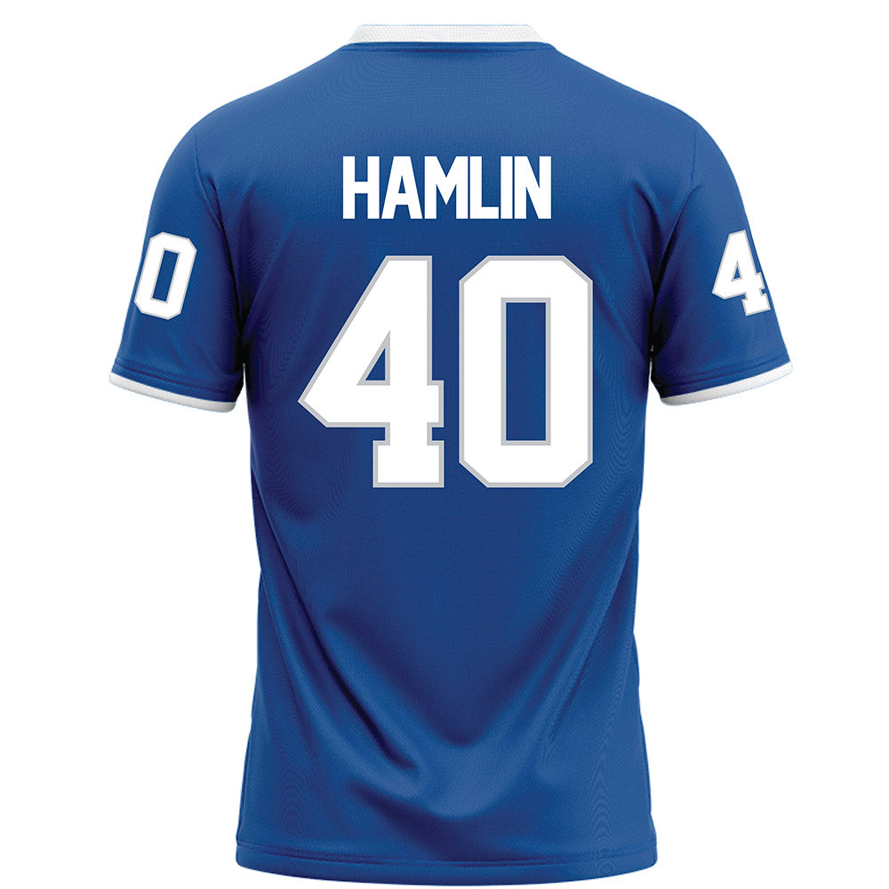 MTSU - NCAA Football : Henry Hamlin - Blue Football Jersey-1