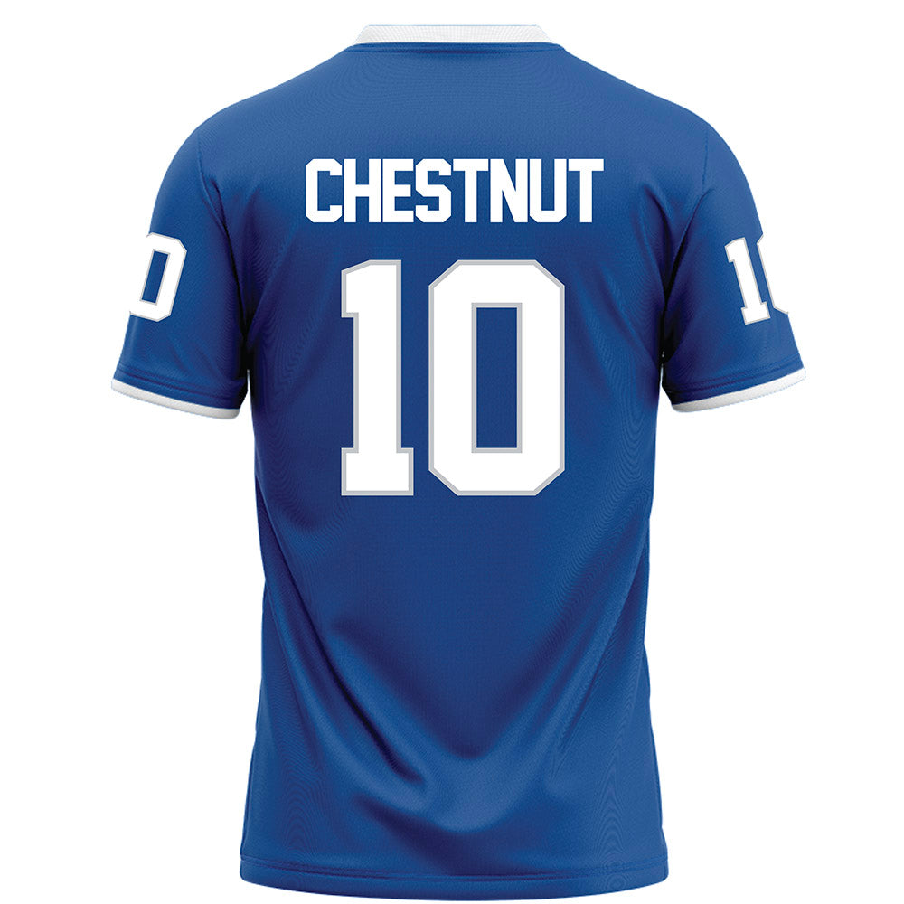 MTSU - NCAA Football : Jordan Chestnut - Blue Football Jersey-1