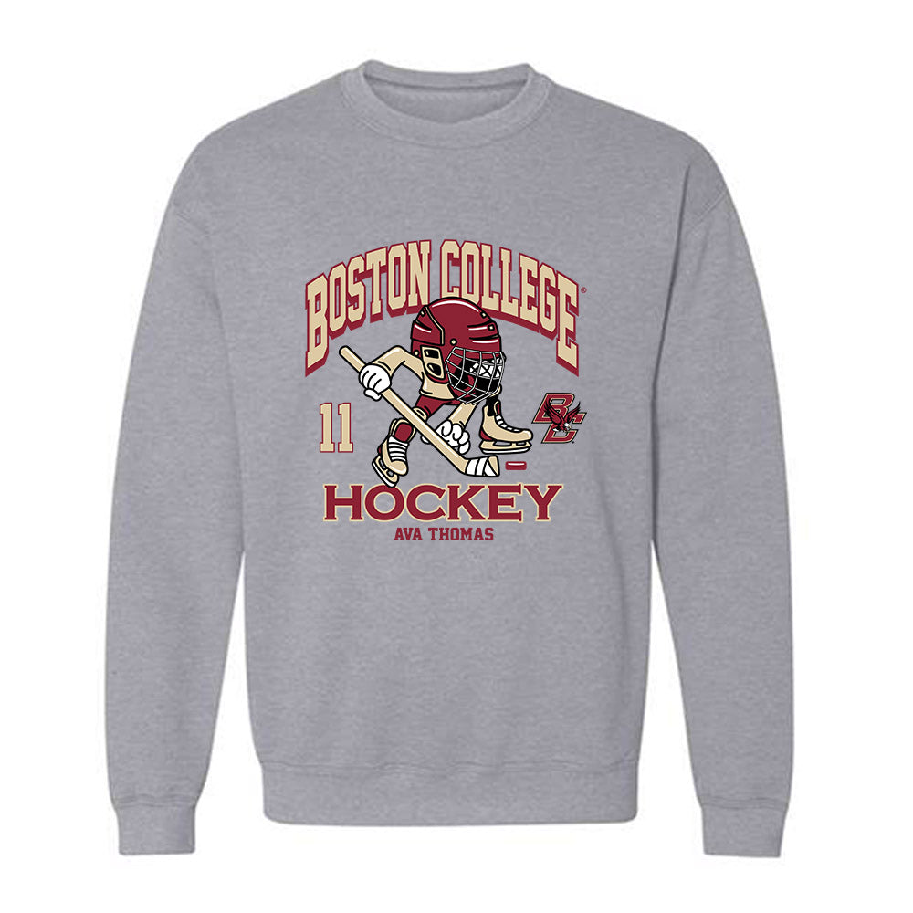 Boston College - NCAA Women's Ice Hockey : Ava Thomas - Fashion Shersey Crewneck Sweatshirt-0