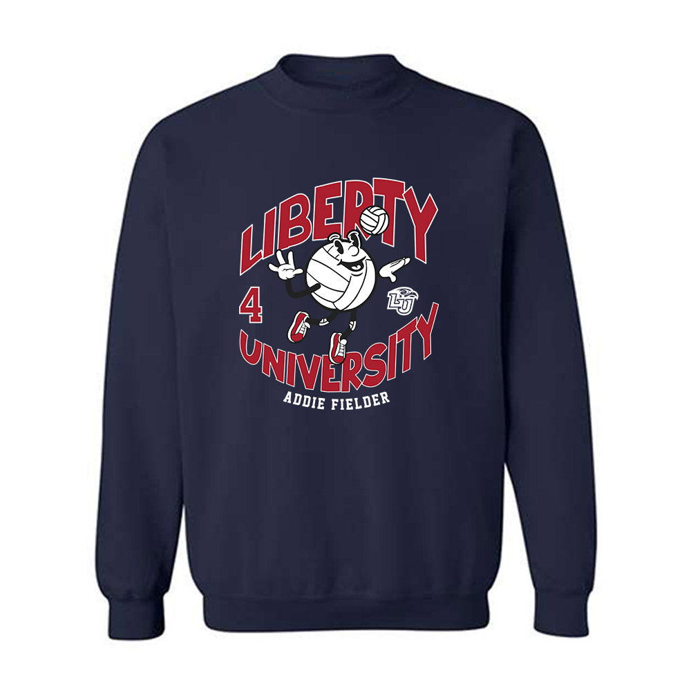 Liberty - NCAA Women's Volleyball : Addie Fielder - Fashion Shersey Crewneck Sweatshirt-0
