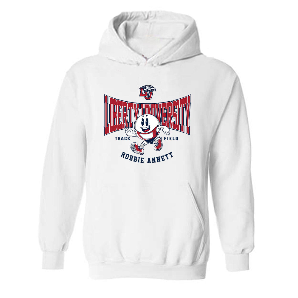 Liberty - NCAA Men's Track & Field : Robbie Annett - Fashion Shersey Hooded Sweatshirt-0
