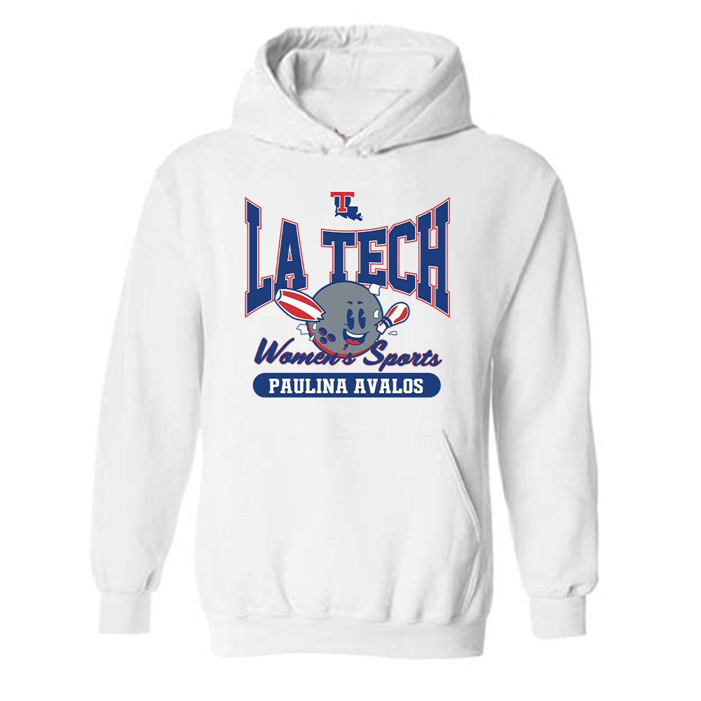 LA Tech - NCAA Women's Bowling : Paulina Avalos - Fashion Shersey Hooded Sweatshirt-0