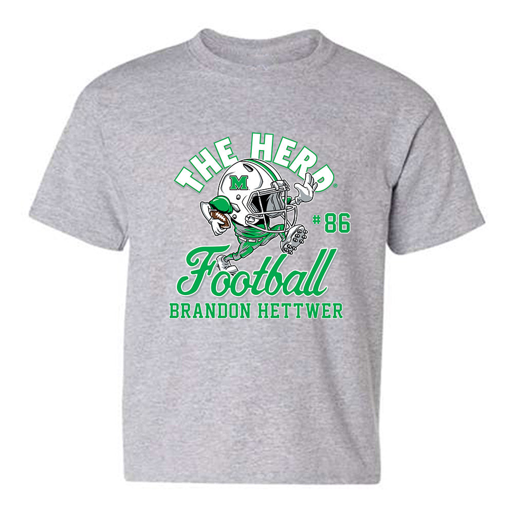 Marshall - NCAA Football : Brandon Hettwer - Youth T-Shirt-0