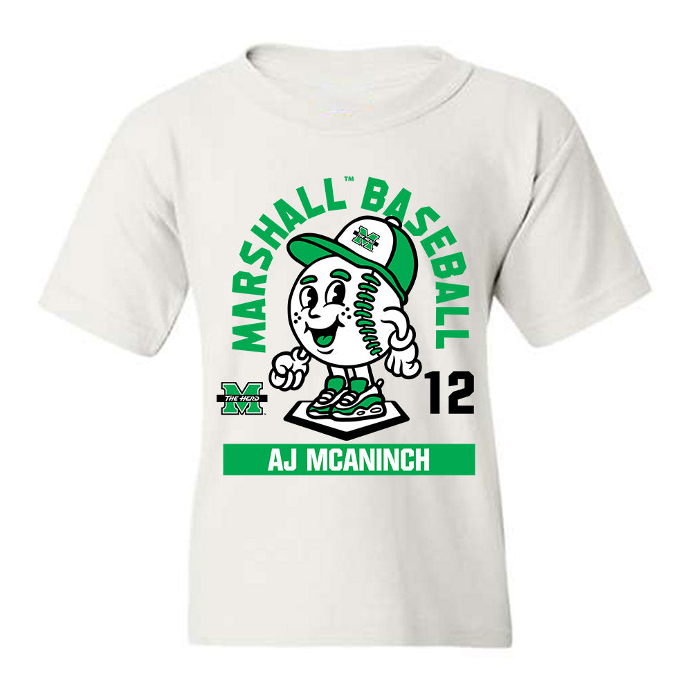 Marshall - NCAA Baseball : AJ McAninch - Fashion Shersey Youth T-Shirt-0
