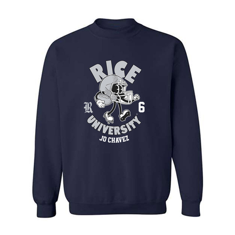 Rice - NCAA Football : Jo Chavez - Fashion Shersey Crewneck Sweatshirt-0