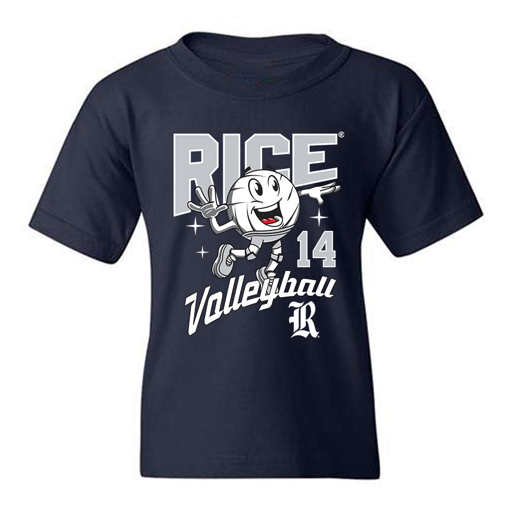 Rice - NCAA Women's Volleyball : Savannah Skopal - Fashion Shersey Youth T-Shirt-0