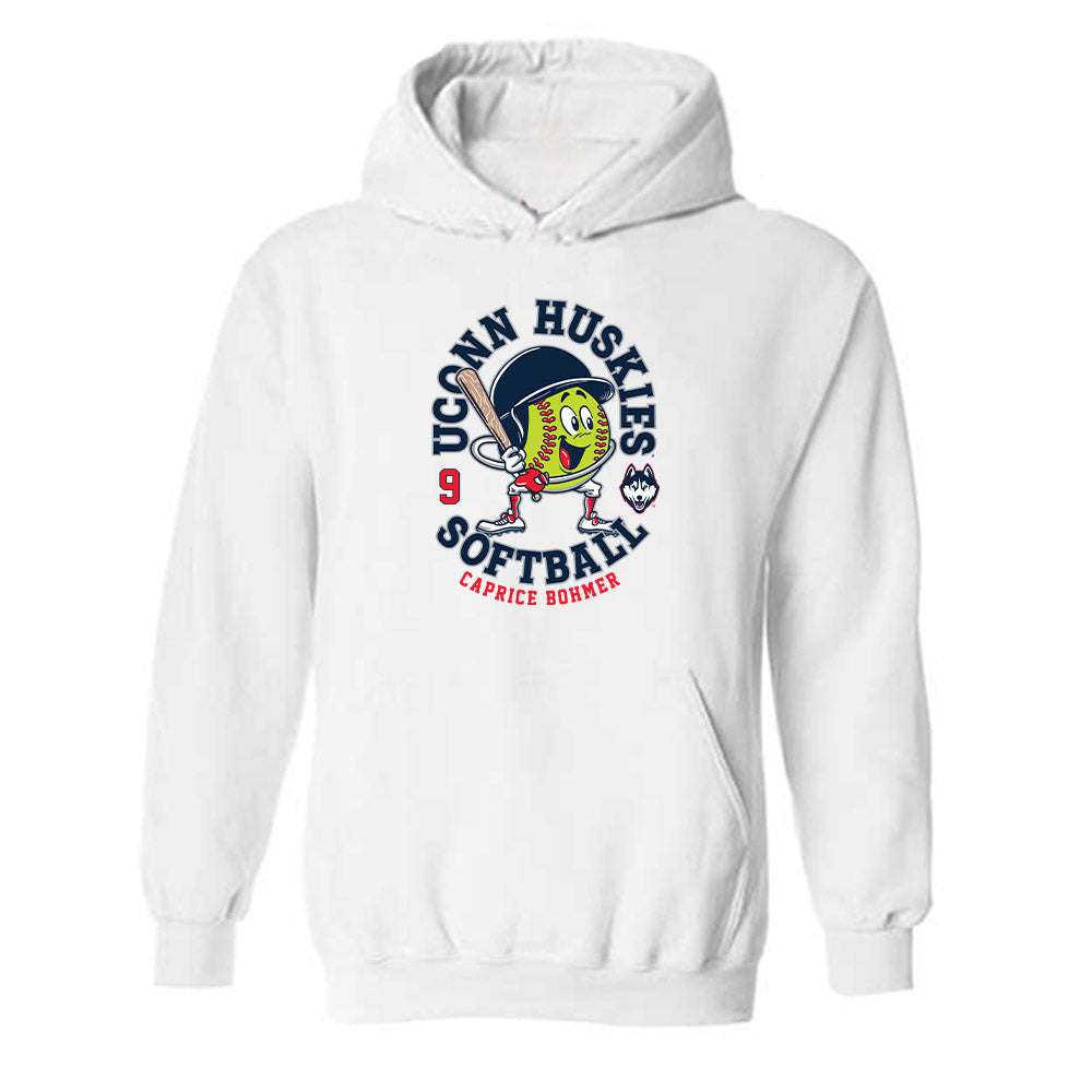 UConn - NCAA Softball : Caprice Bohmer - Fashion Shersey Hooded Sweatshirt-0