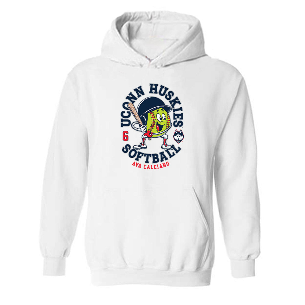 UConn - NCAA Softball : Ava Calciano - Fashion Shersey Hooded Sweatshirt-0