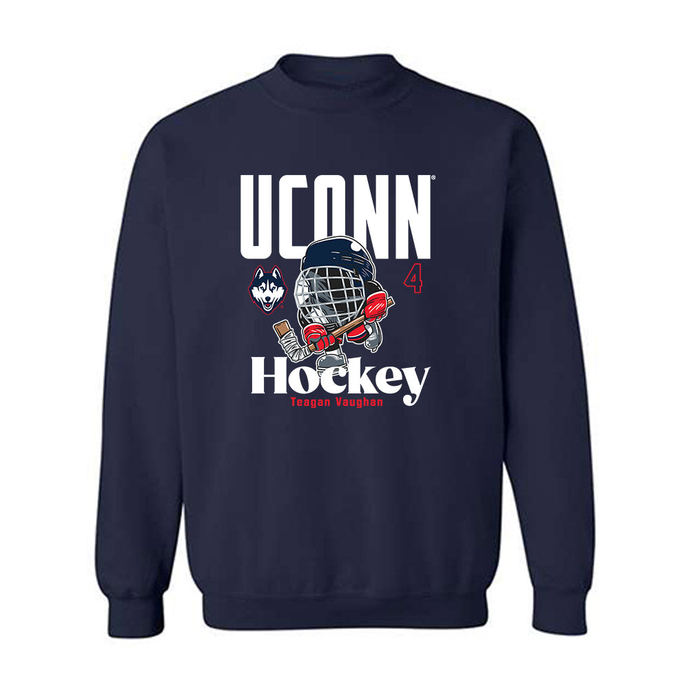 UConn - NCAA Women's Ice Hockey : Teagan Vaughan - Fashion Shersey Crewneck Sweatshirt-0