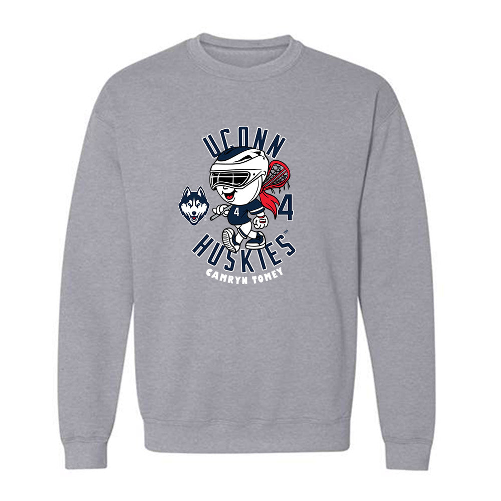 UConn - NCAA Women's Lacrosse : Camryn Tomey - Fashion Shersey Crewneck Sweatshirt-0