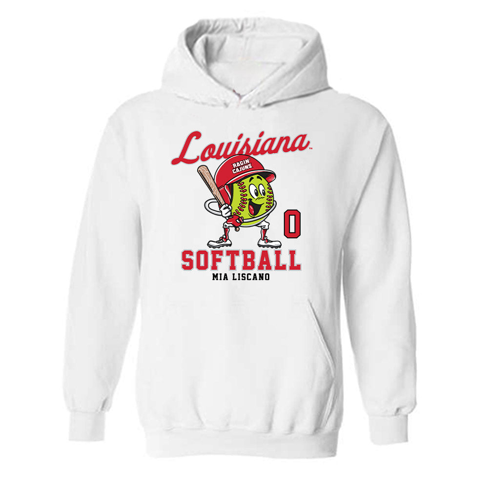 Louisiana - NCAA Softball : Mia Liscano - Fashion Shersey Hooded Sweatshirt-0