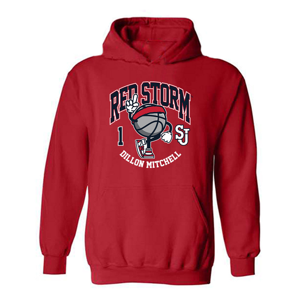 St. Johns - NCAA Men's Basketball : Dillon Mitchell - Fashion Shersey Hooded Sweatshirt-0