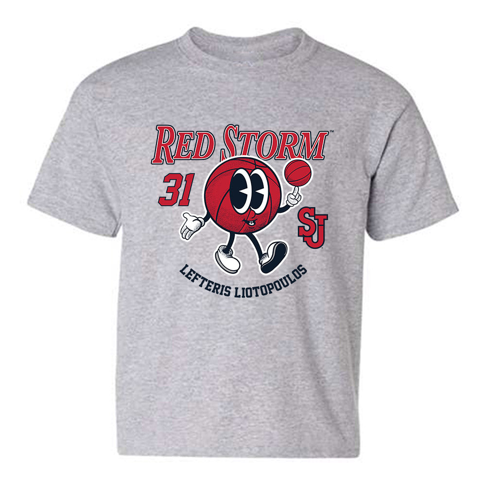 St. Johns - NCAA Men's Basketball : Lefteris Liotopoulos - Fashion Shersey Youth T-Shirt-0