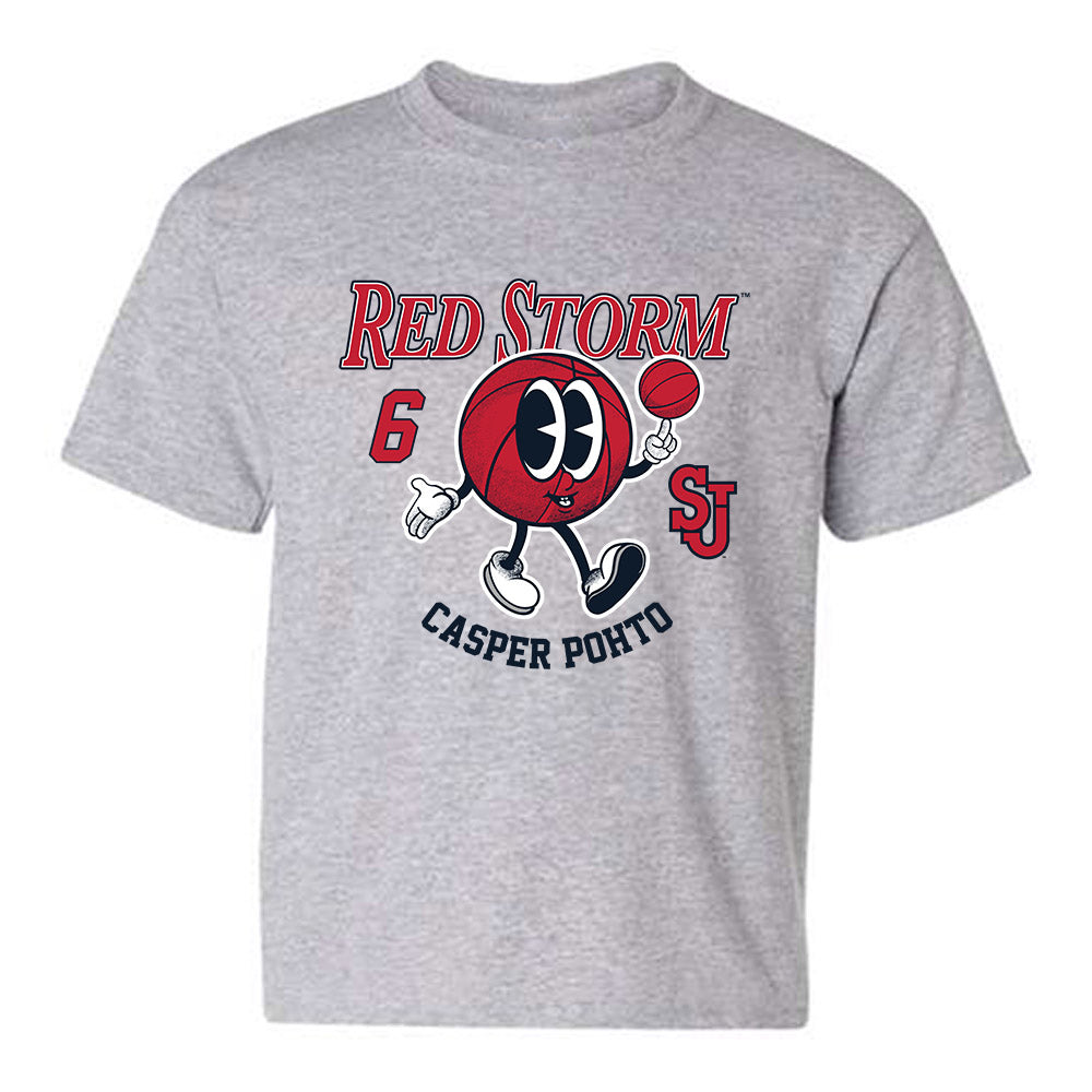 St. Johns - NCAA Men's Basketball : Casper Pohto - Fashion Shersey Youth T-Shirt-0