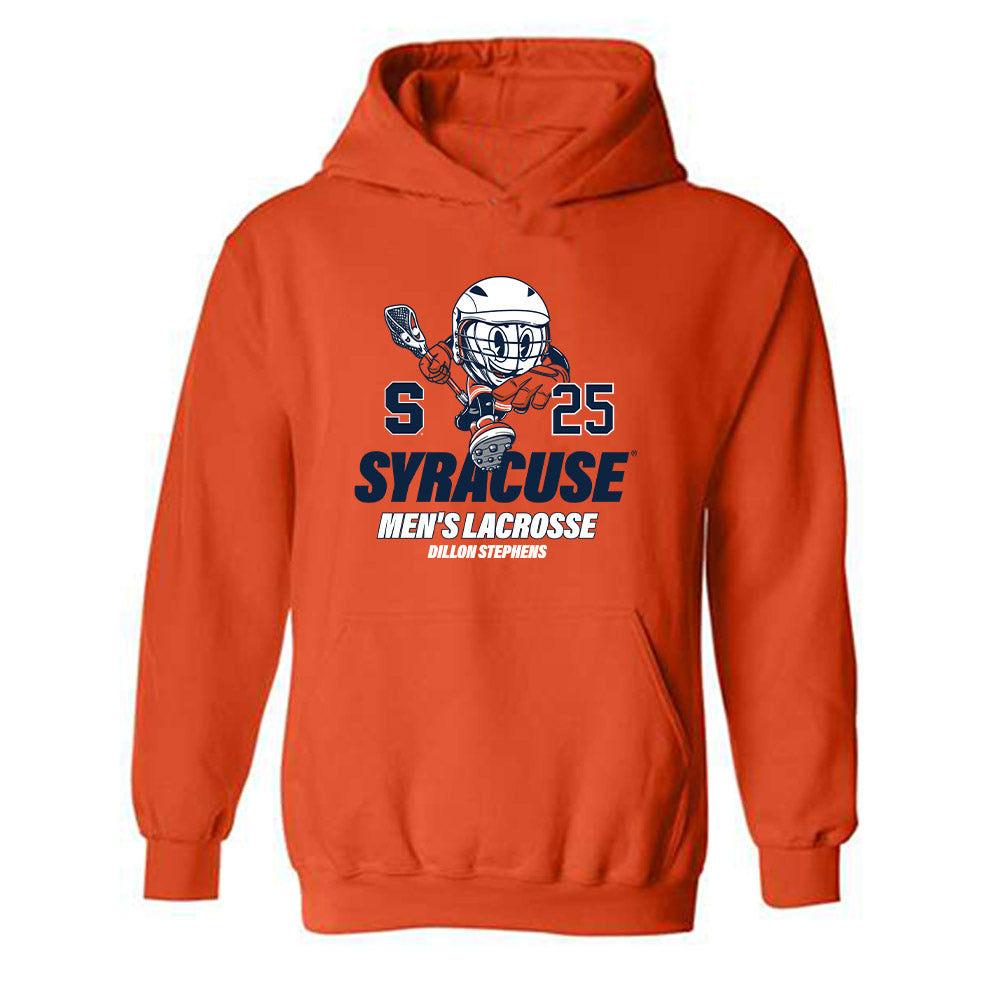 Syracuse - NCAA Men's Lacrosse : Dillon Stephens - Fashion Shersey Hooded Sweatshirt