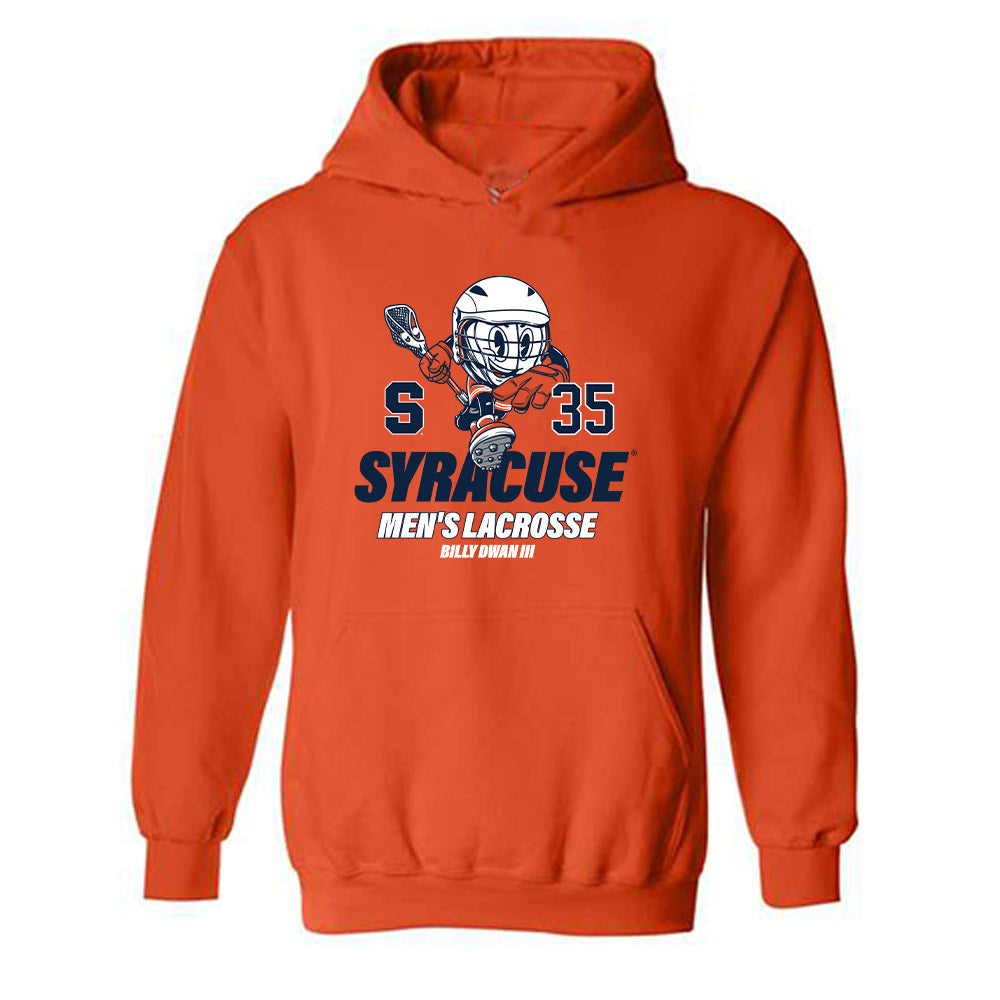 Syracuse - NCAA Men's Lacrosse : Billy Dwan III - Fashion Shersey Hooded Sweatshirt-0