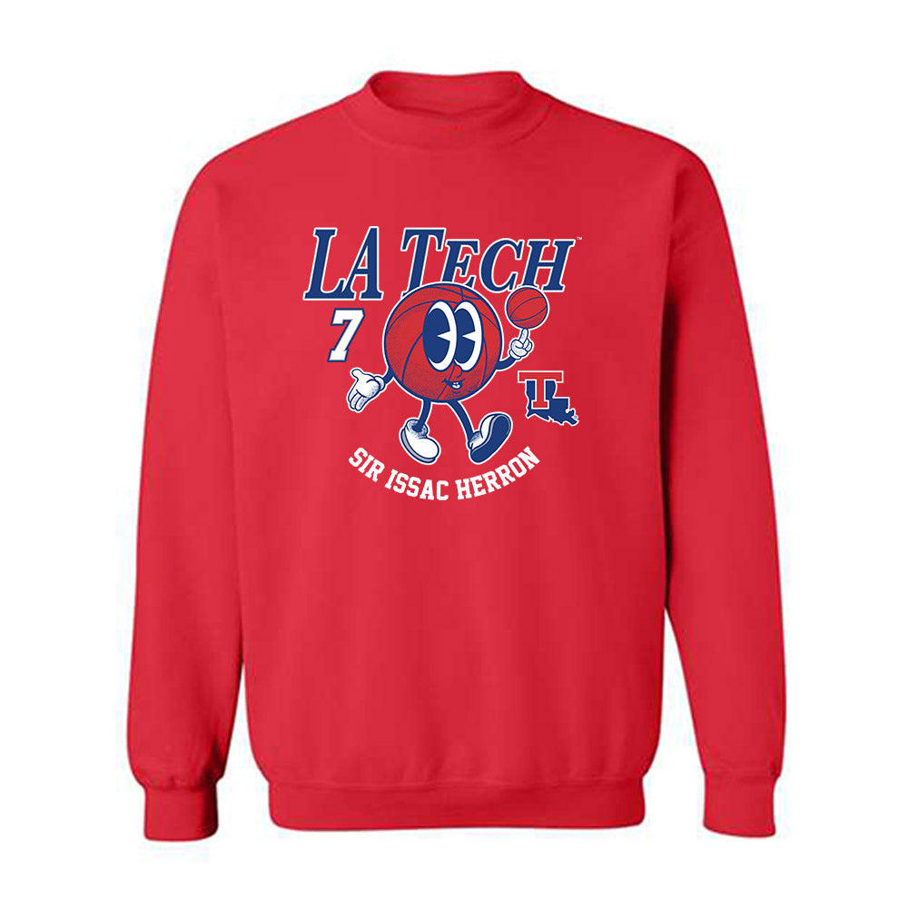 LA Tech - NCAA Men's Basketball : Sir issac Herron - Fashion Shersey Crewneck Sweatshirt-0