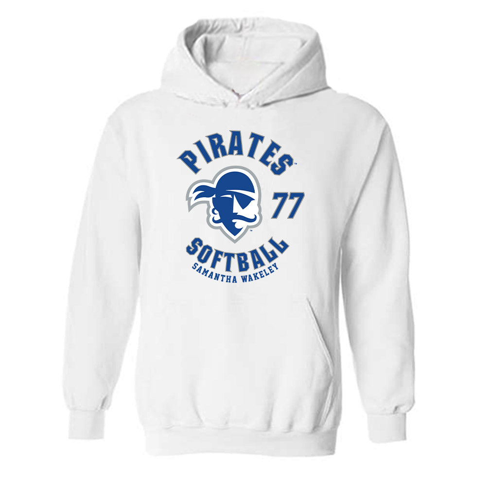 Seton Hall - NCAA Softball : Samantha Wakeley - Fashion Shersey Hooded Sweatshirt-0