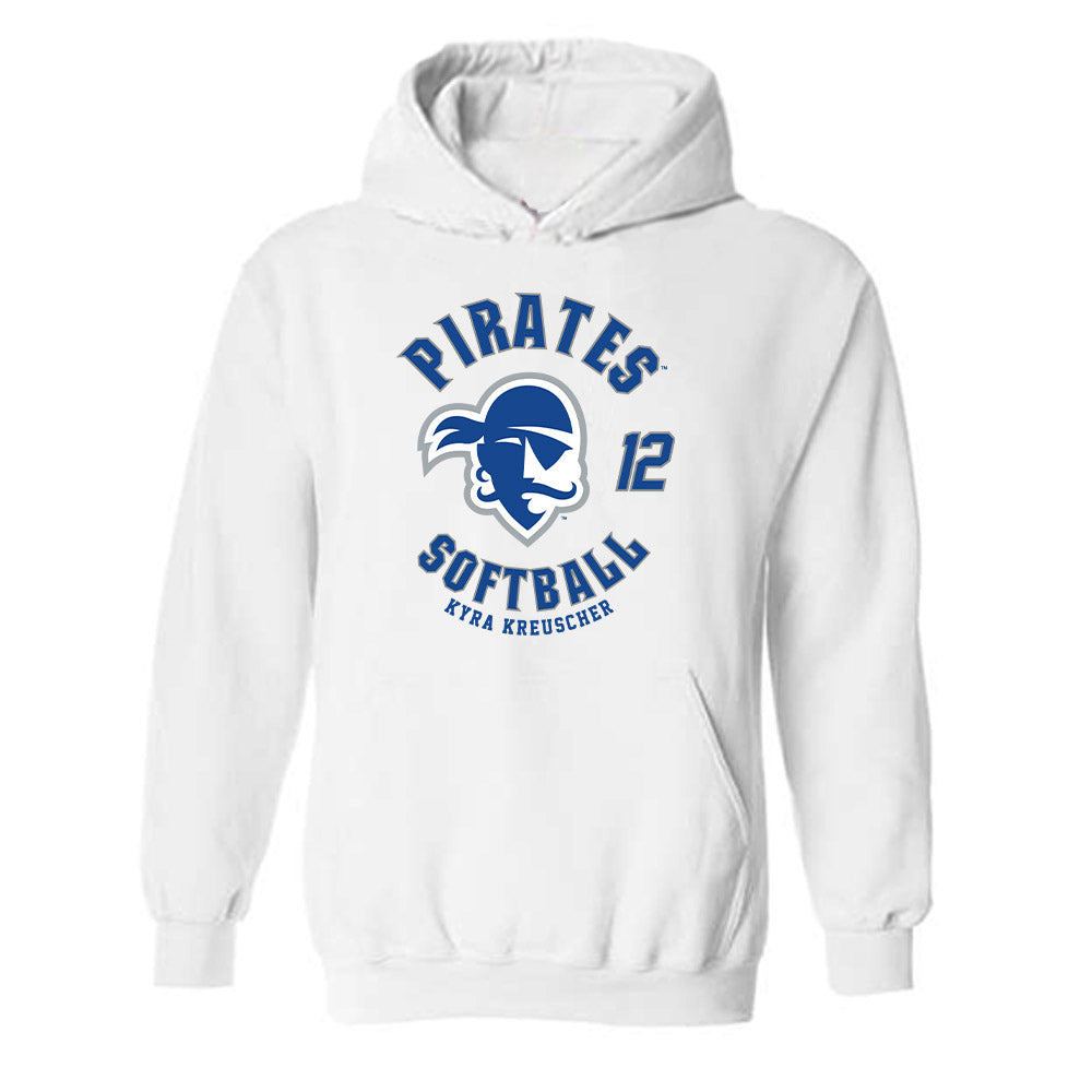 Seton Hall - NCAA Softball : Kyra Kreuscher - Fashion Shersey Hooded Sweatshirt-0