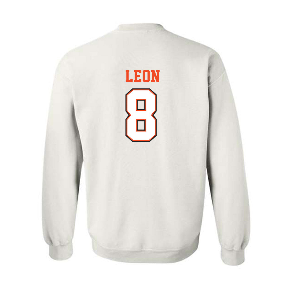 Campbell - NCAA Softball : Megan Leon - Replica Shersey Crewneck Sweatshirt-1