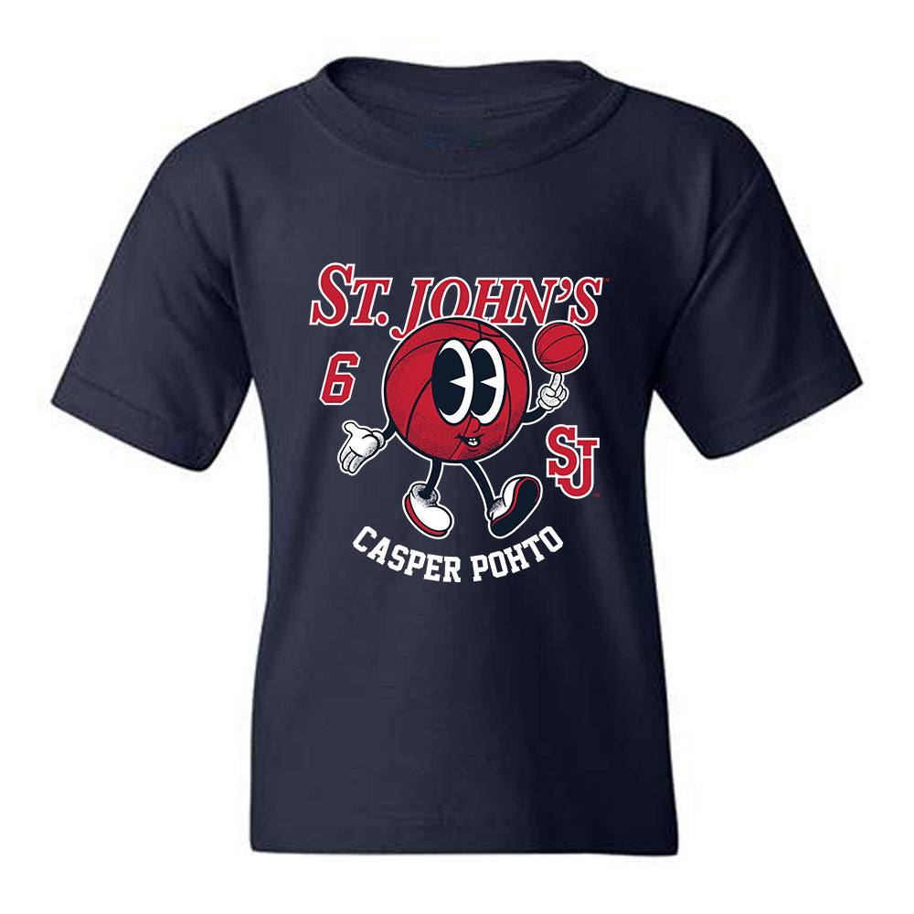 St. Johns - NCAA Men's Basketball : Casper Pohto - Fashion Shersey Youth T-Shirt-0
