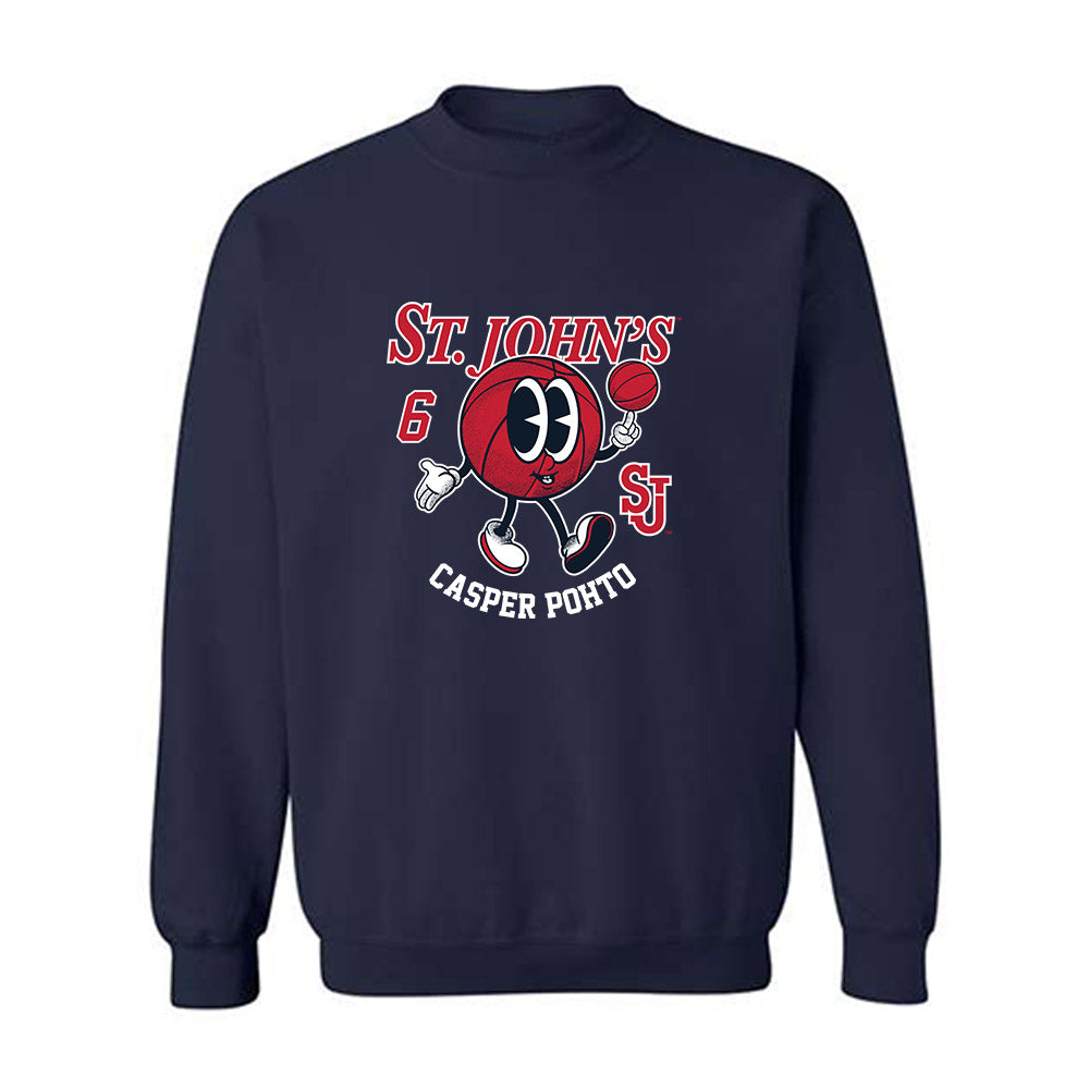 St. Johns - NCAA Men's Basketball : Casper Pohto - Fashion Shersey Crewneck Sweatshirt-0