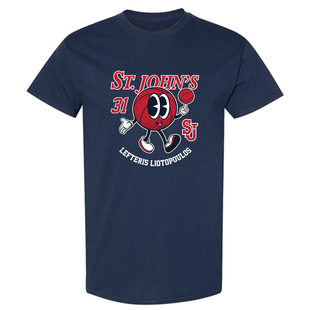 St. Johns - NCAA Men's Basketball : Lefteris Liotopoulos - Fashion Shersey T-Shirt-0