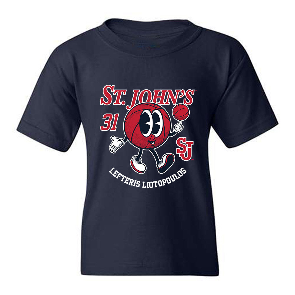 St. Johns - NCAA Men's Basketball : Lefteris Liotopoulos - Fashion Shersey Youth T-Shirt-0