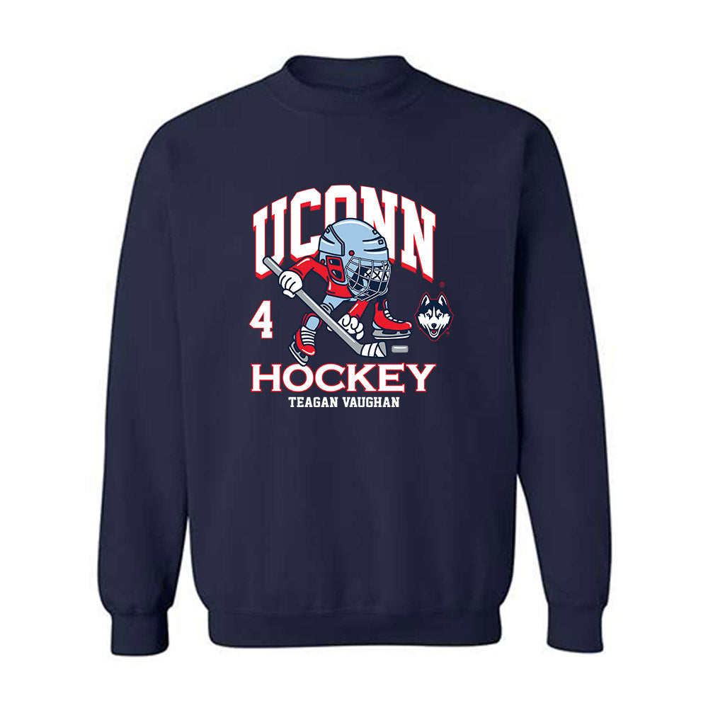 UConn - NCAA Women's Ice Hockey : Teagan Vaughan - Fashion Shersey Crewneck Sweatshirt-0