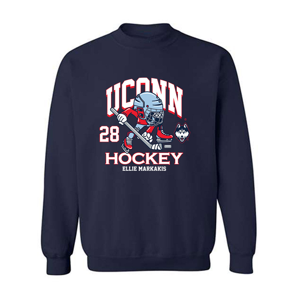 UConn - NCAA Women's Ice Hockey : Ellie Markakis - Fashion Shersey Crewneck Sweatshirt-0