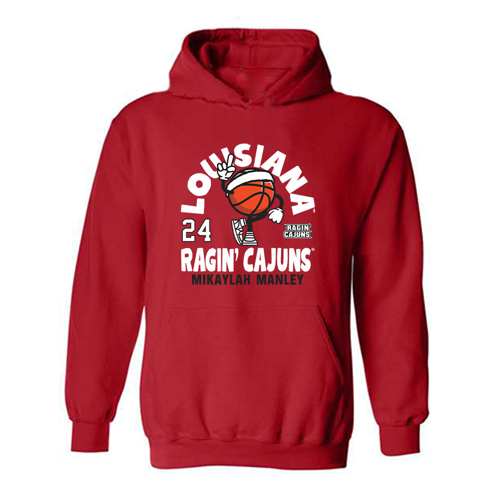 Louisiana - NCAA Women's Basketball : Mikaylah Manley - Fashion Shersey Hooded Sweatshirt-0