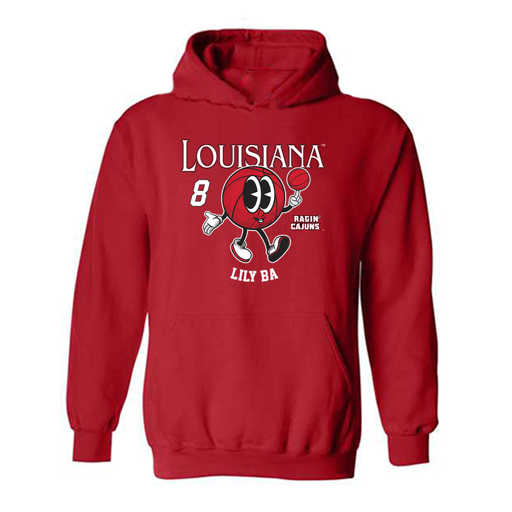 Louisiana - NCAA Women's Basketball : Lily Ba - Fashion Shersey Hooded Sweatshirt-0