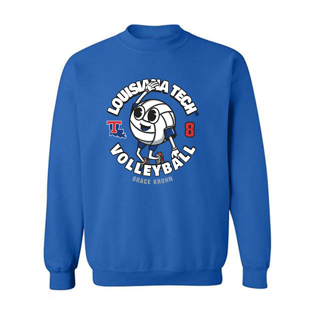 LA Tech - NCAA Women's Volleyball : Grace Krohn - Fashion Shersey Crewneck Sweatshirt-0