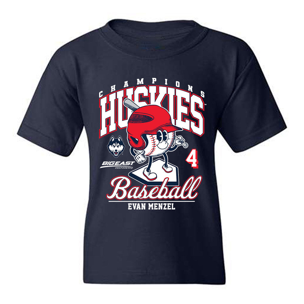 UConn - NCAA Baseball : Evan Menzel - Fashion Shersey Youth T-Shirt-0