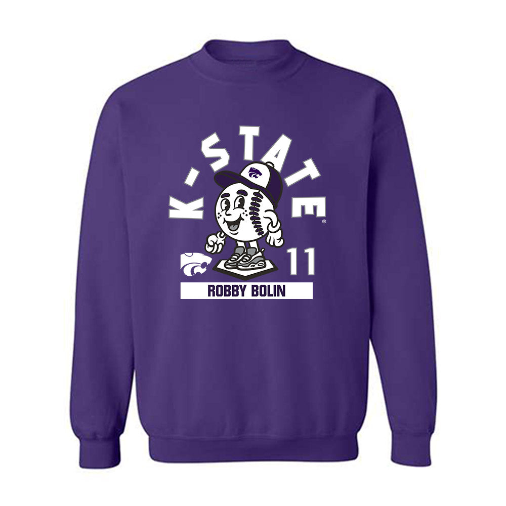 Kansas State - NCAA Baseball : Robby Bolin - Fashion Shersey Crewneck Sweatshirt-0