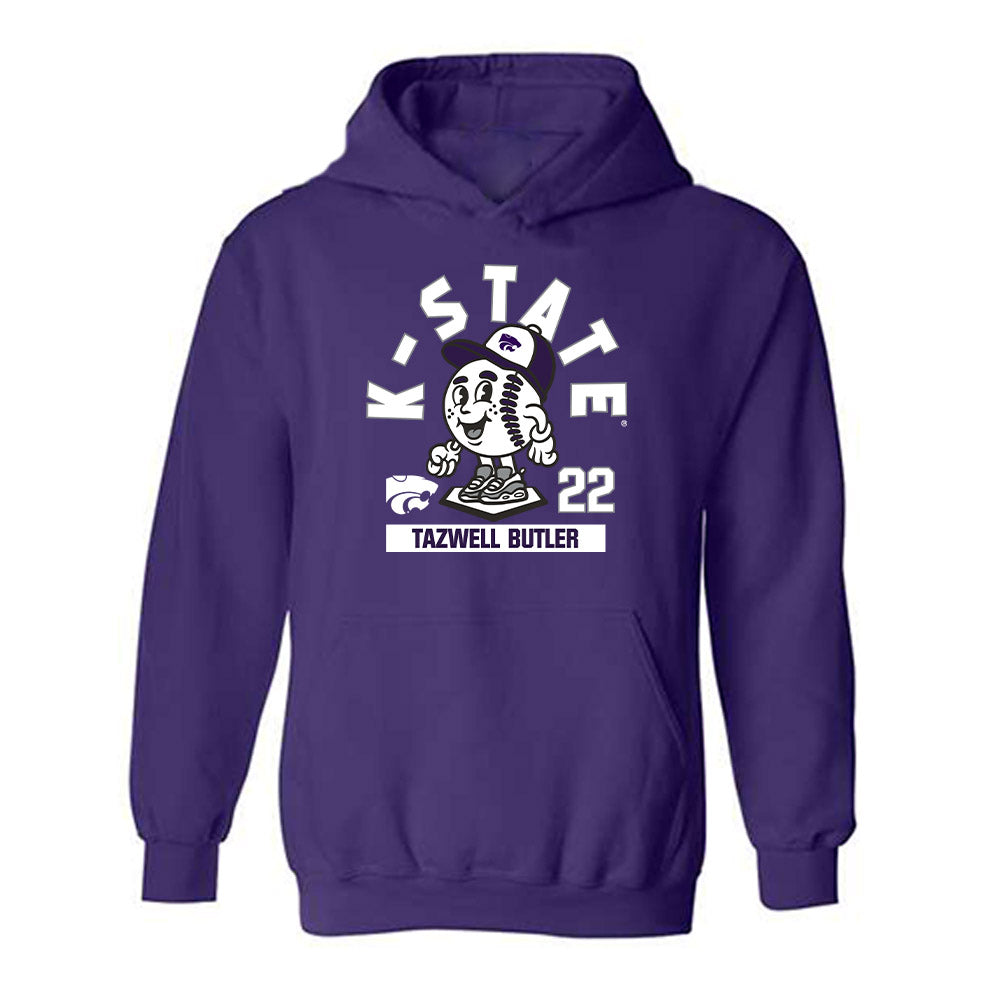Kansas State - NCAA Baseball : Tazwell Butler - Fashion Shersey Hooded Sweatshirt-0
